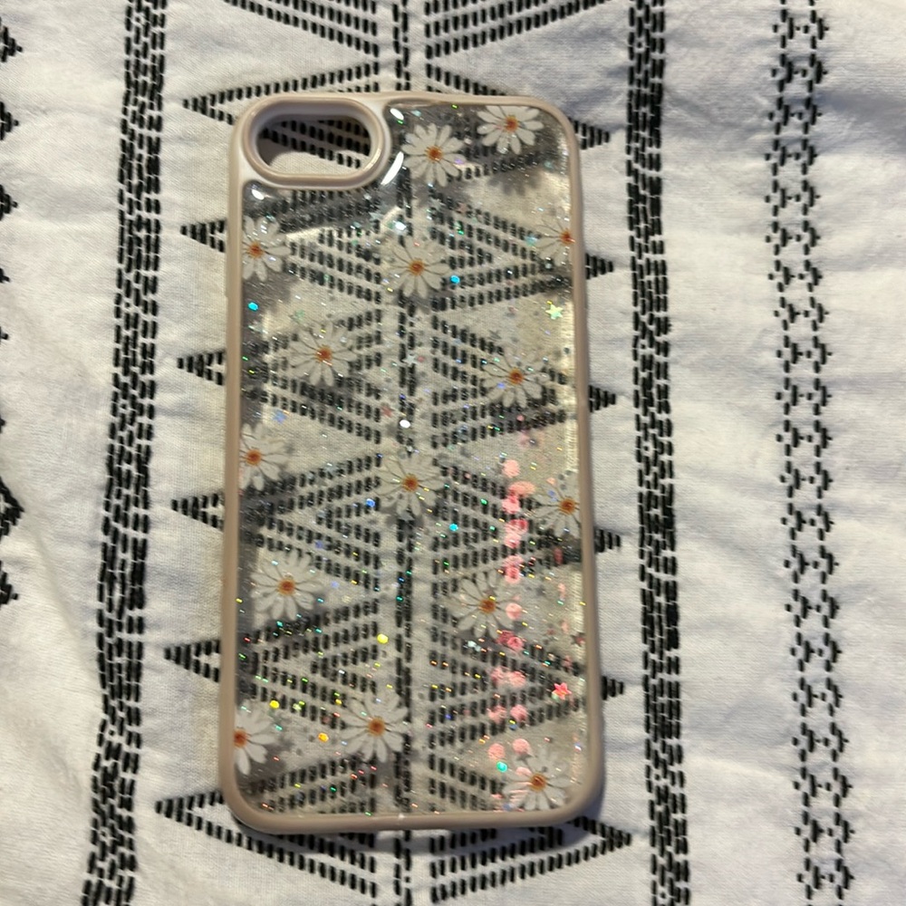 Clear floral phone case for the iPhone SE